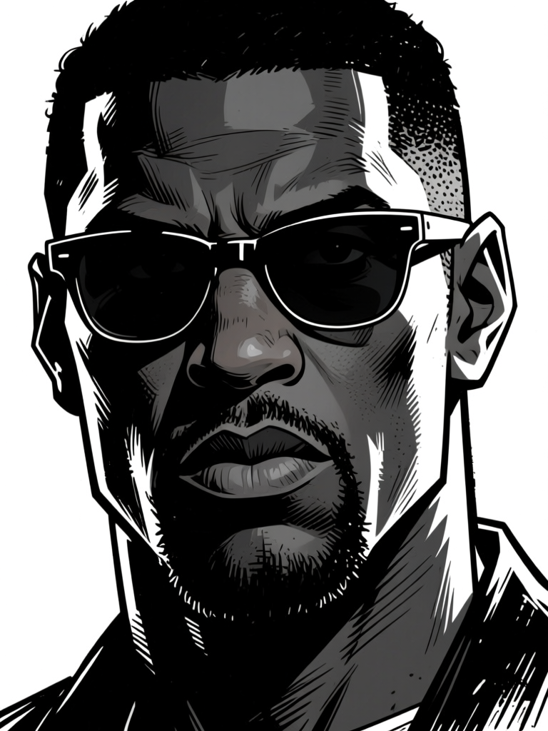 Character face — cool expression