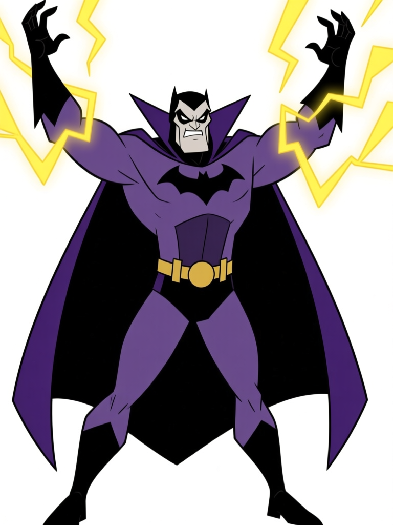Villain with lightning — colored