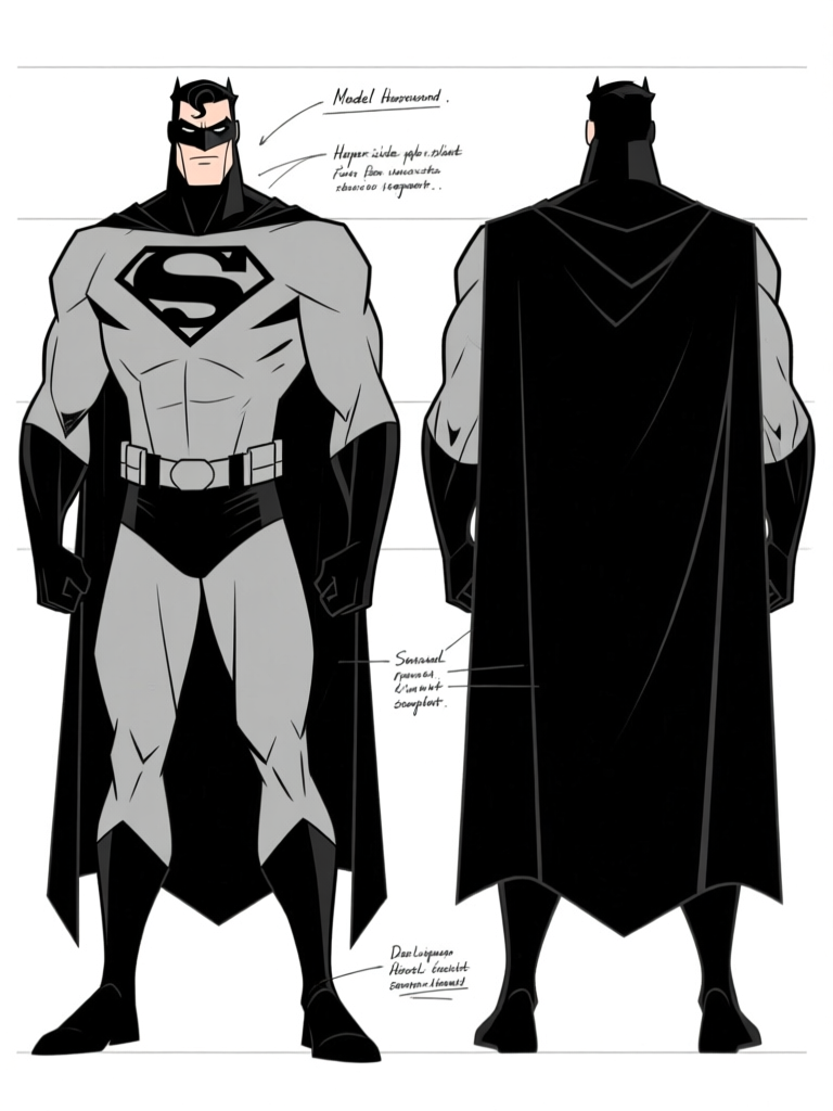 Hero figure front and silhouette