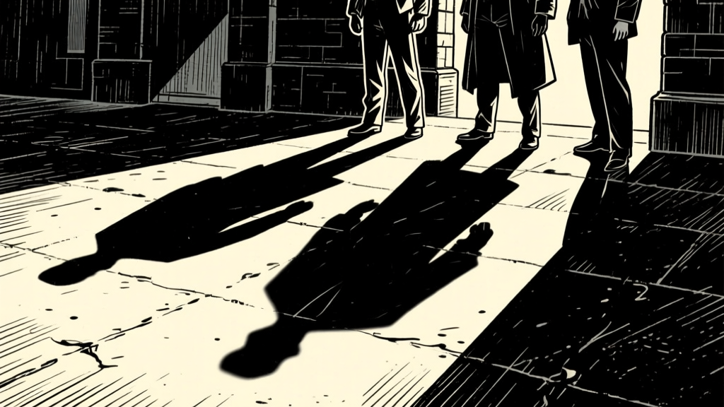 Dramatic shadow study — long cast shadows