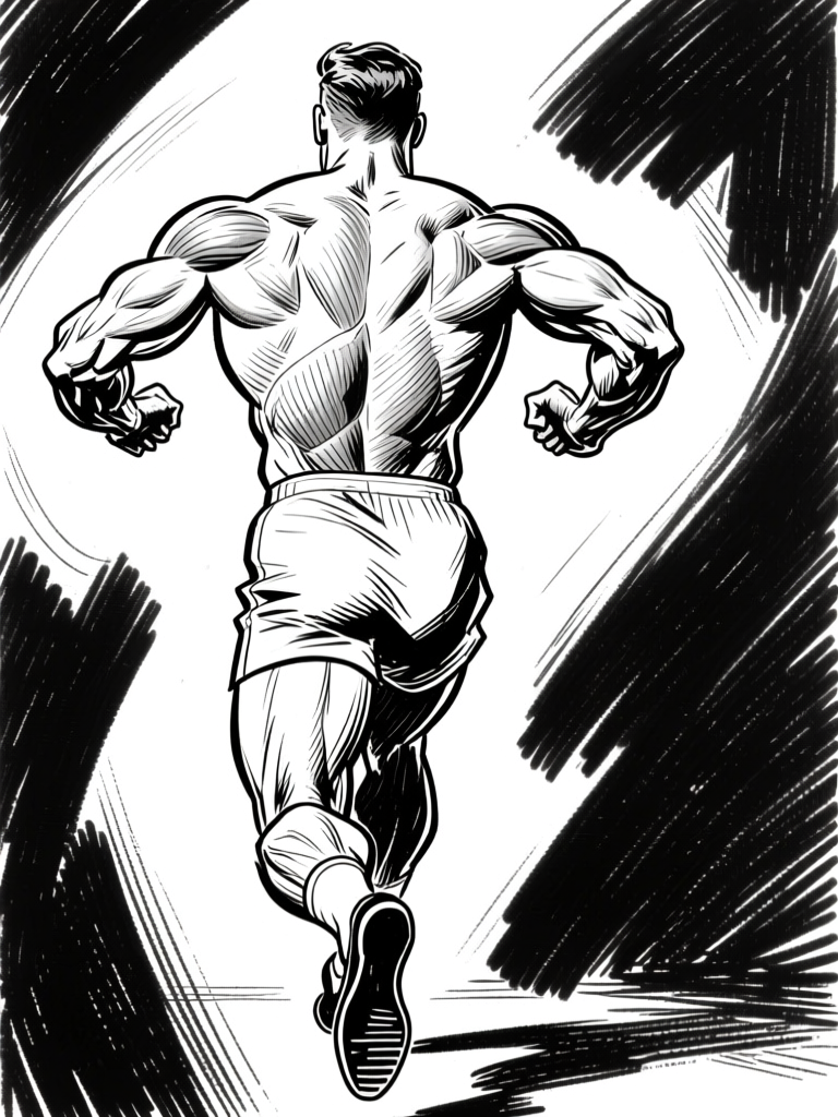 Back view — major muscles