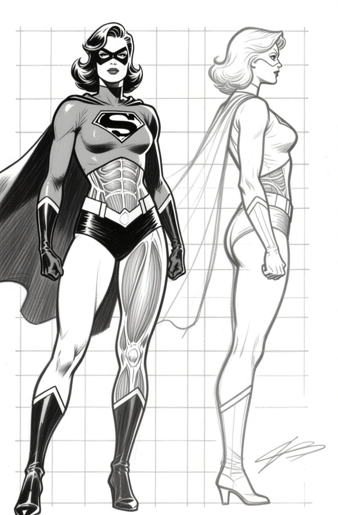 Female hero design — full figure