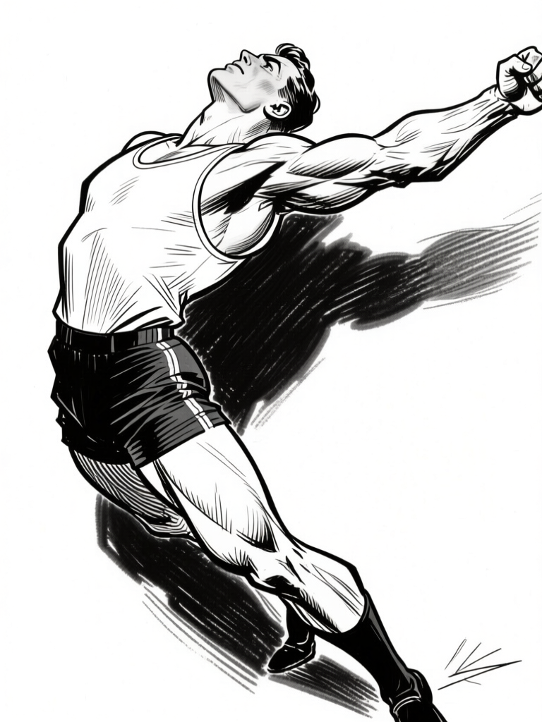 Leaping action figure