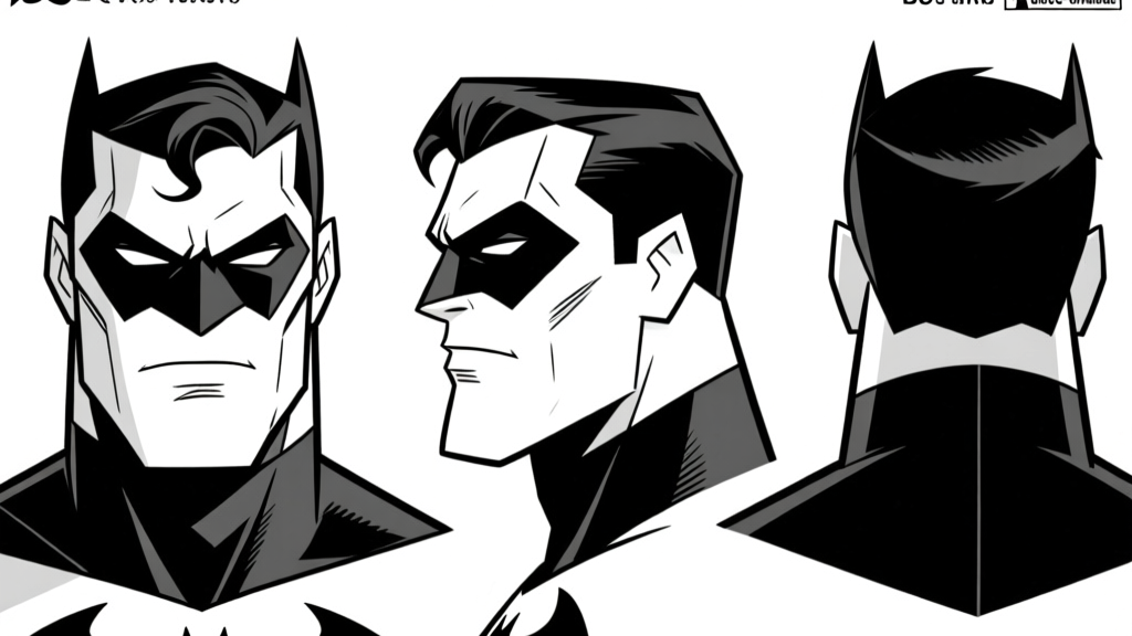 Hero head three-view x3