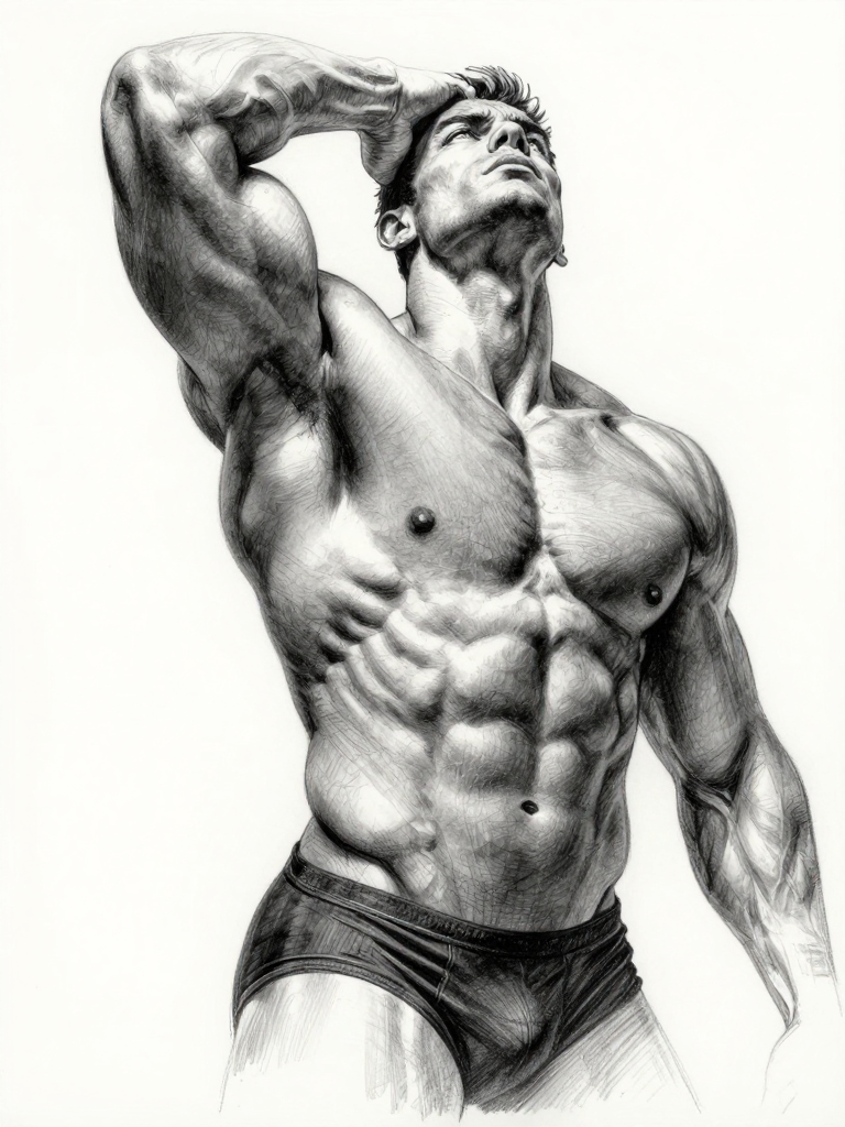 Athletic torso — dramatic shading