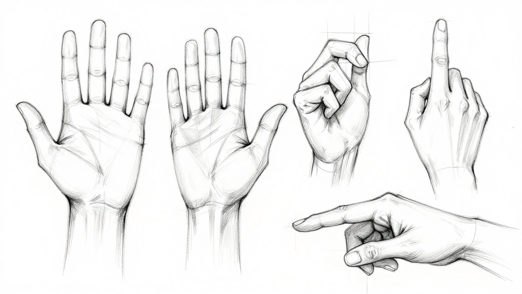 Hand studies multiple angles