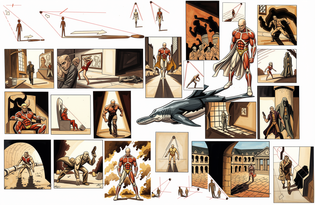 Figure reference collage — moodboard