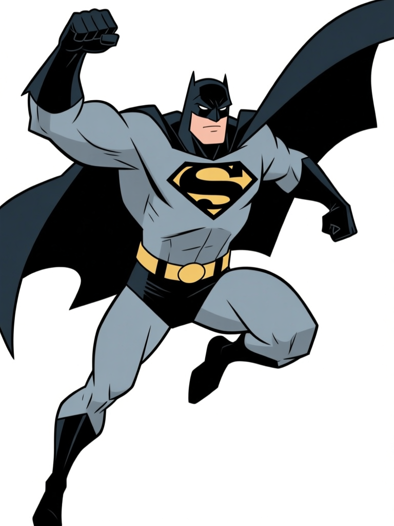 Colored hero character — action