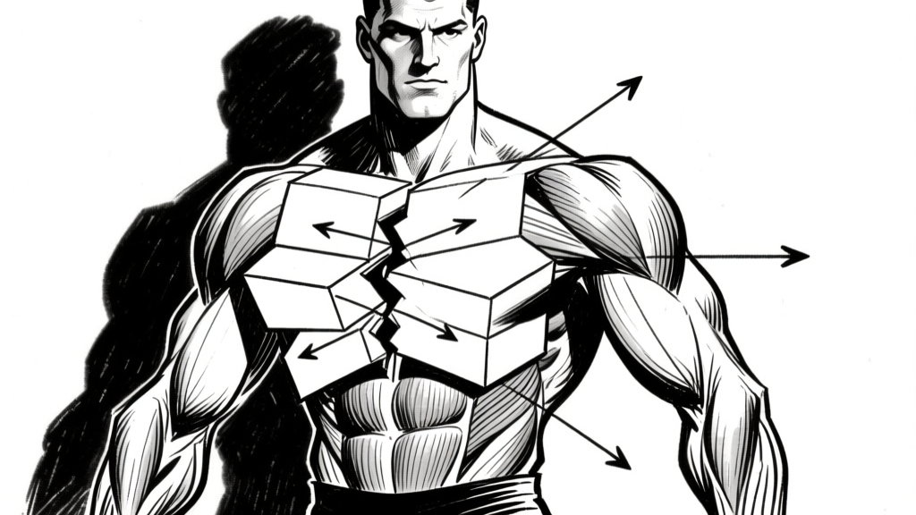 Labeled torso with key muscle groups