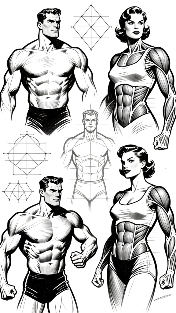Hero geometric construction figures