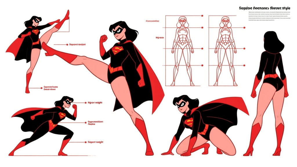 Female character — color and form