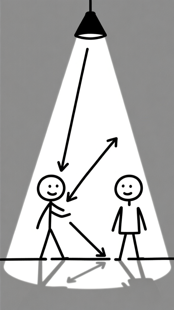 Spotlight diagram — stickfigures