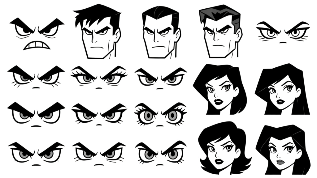 Eye and brow shapes — characters