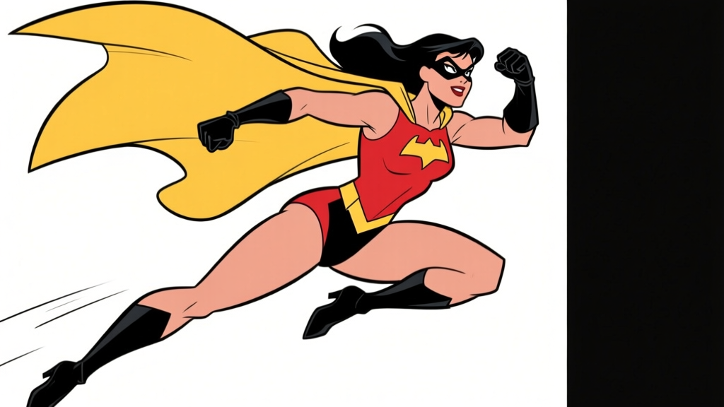 Female hero — warm/cool color study