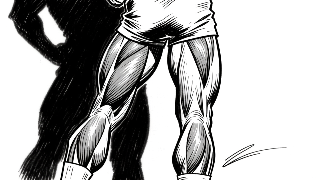 Leg muscles — with shadow