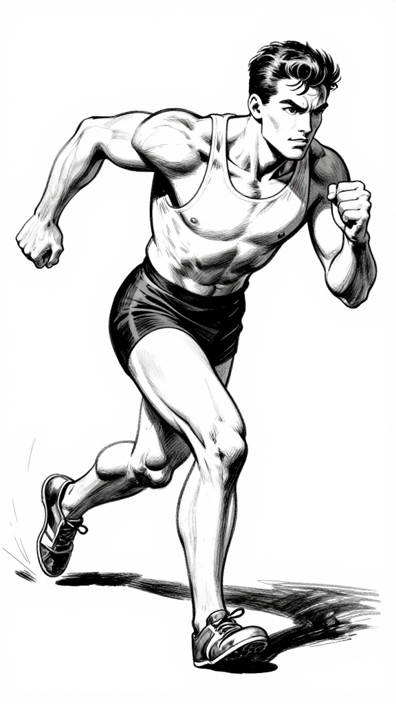 Figure running — ink action