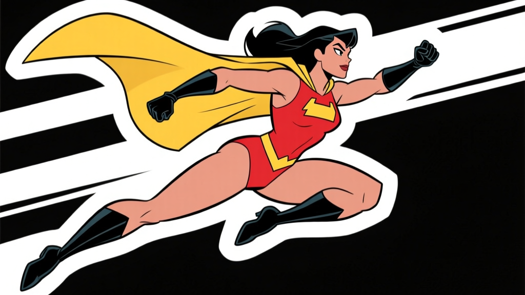 Female hero — color and energy
