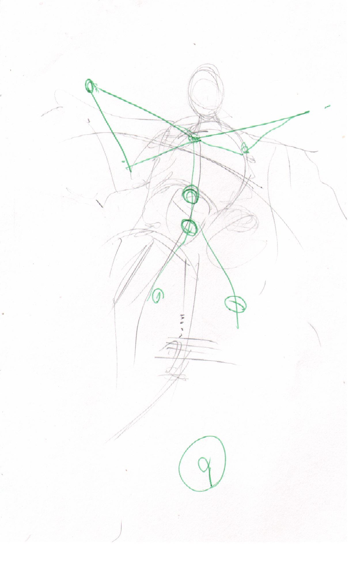Full figure with green triangle overlay