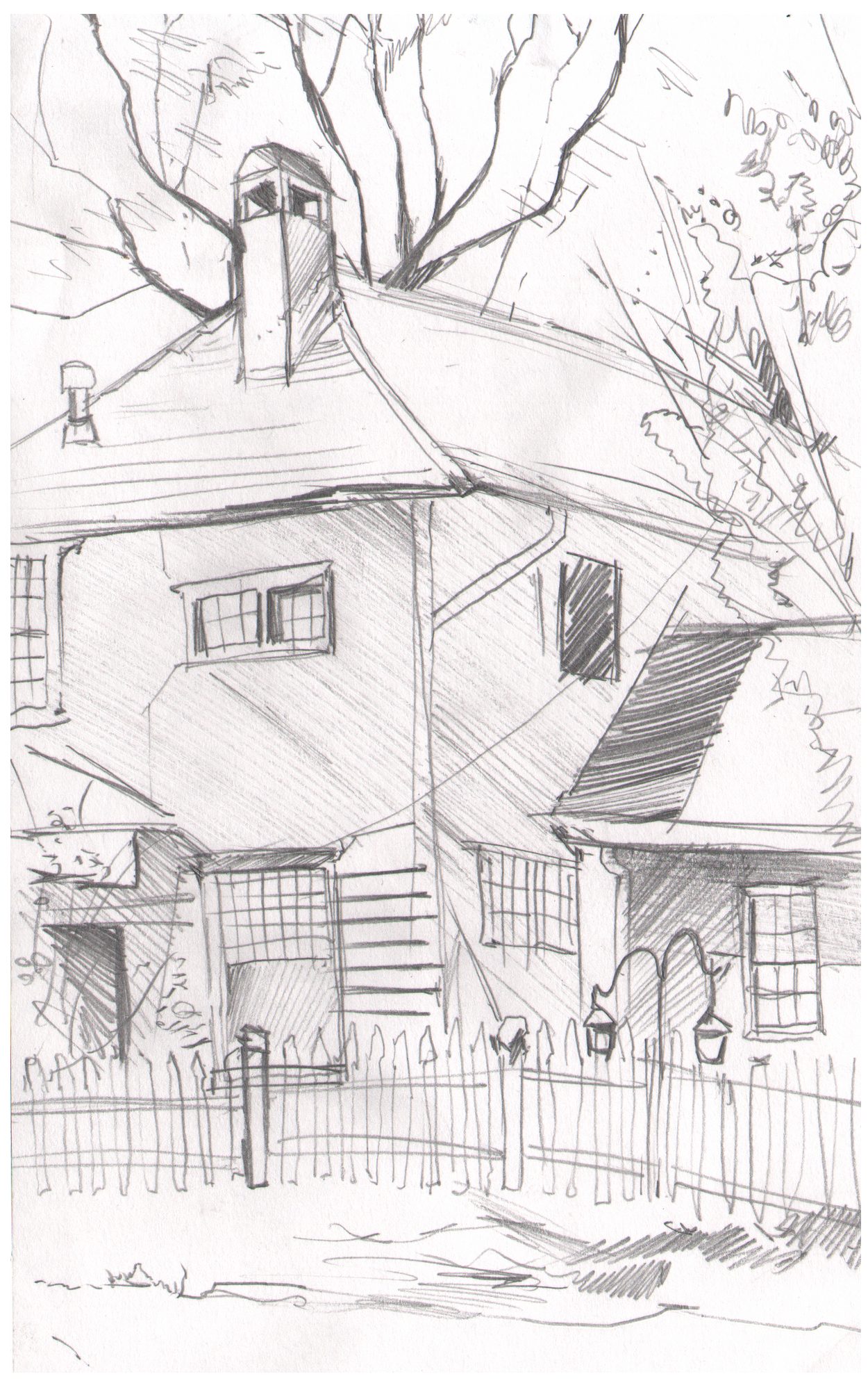 House/building — two-point perspective