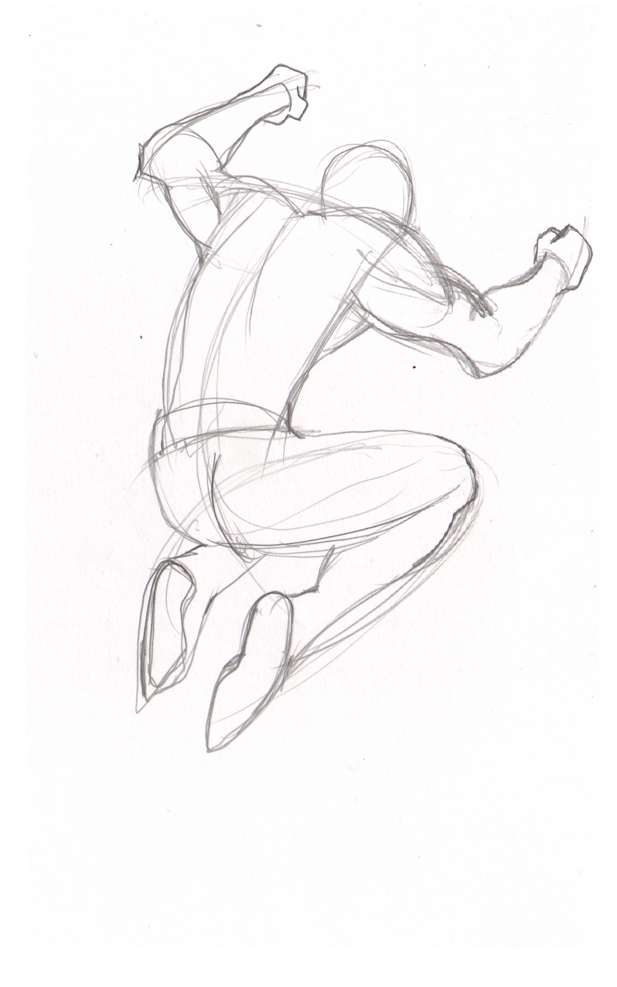 Action pose — full figure airborne jump