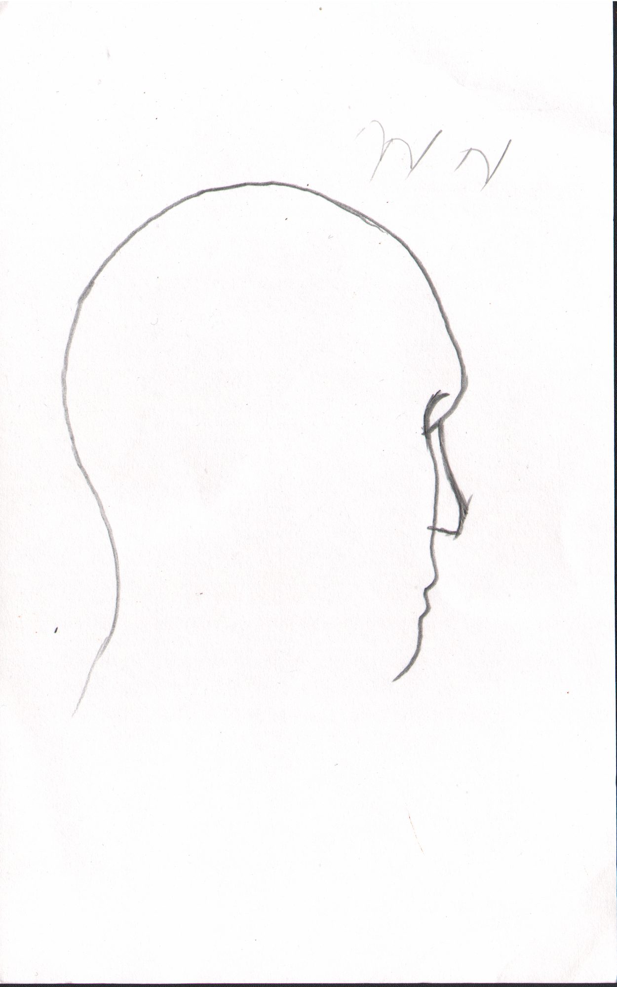 Head profile minimal — construction line approach