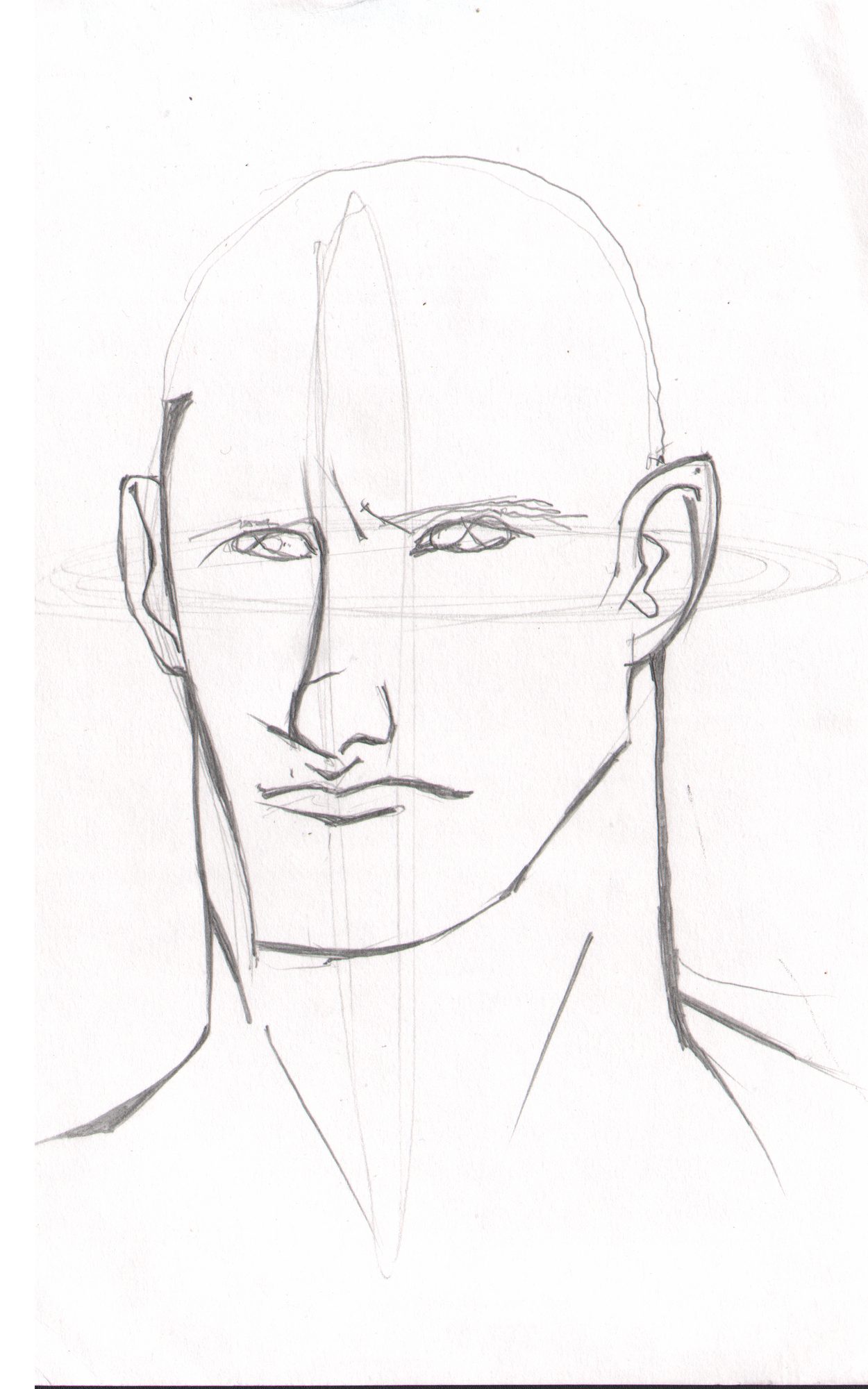 Male head front — 087/592/364 notation