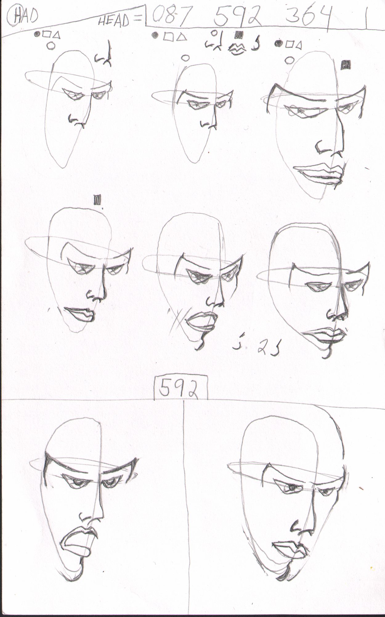 Head rotation plate — 9 views, 087/592/364
