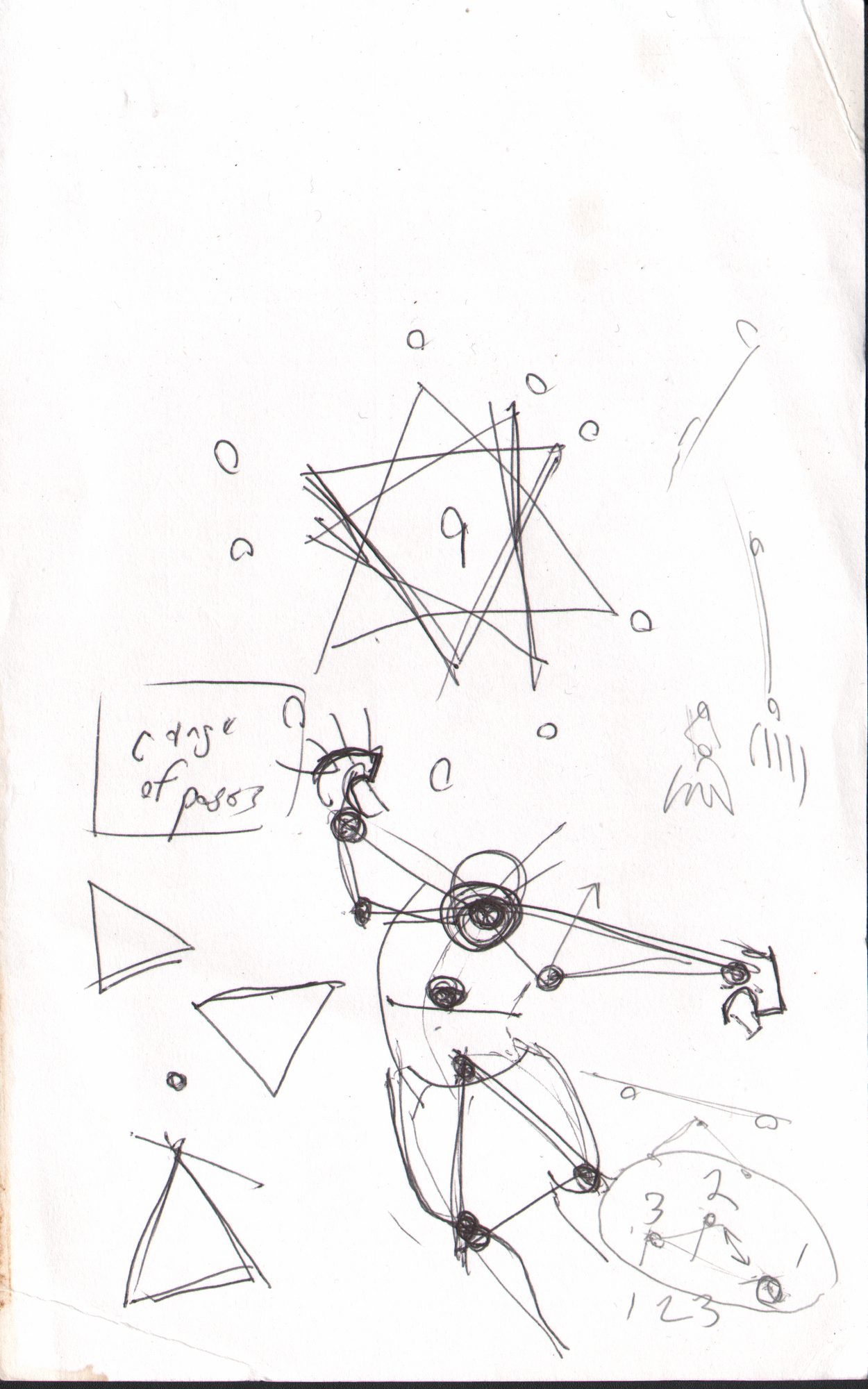 Triangle pose blueprint — 'cage of pose' variant