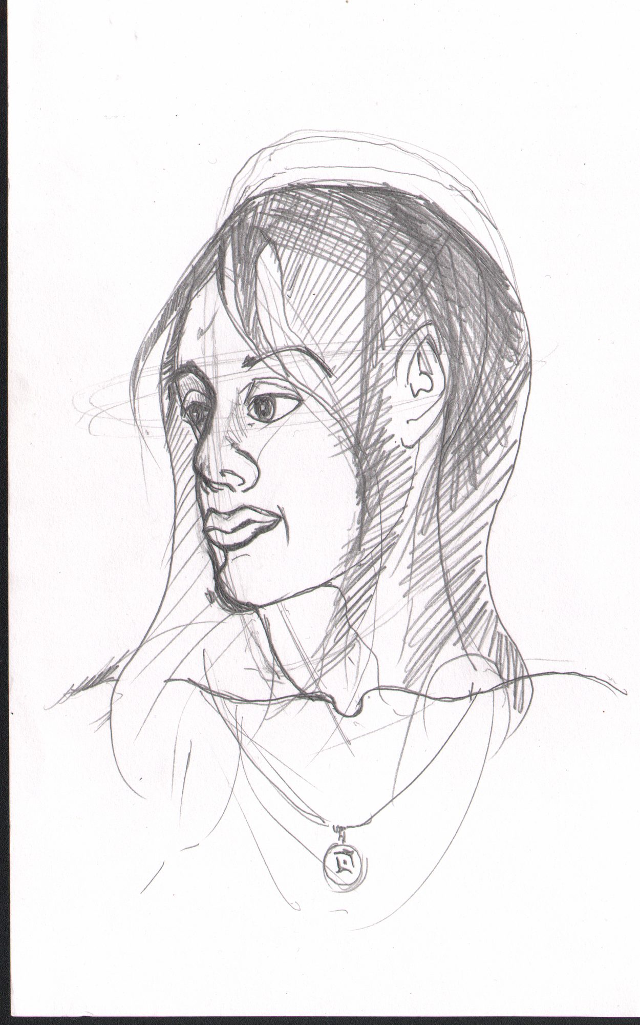 Female portrait — shaded life drawing