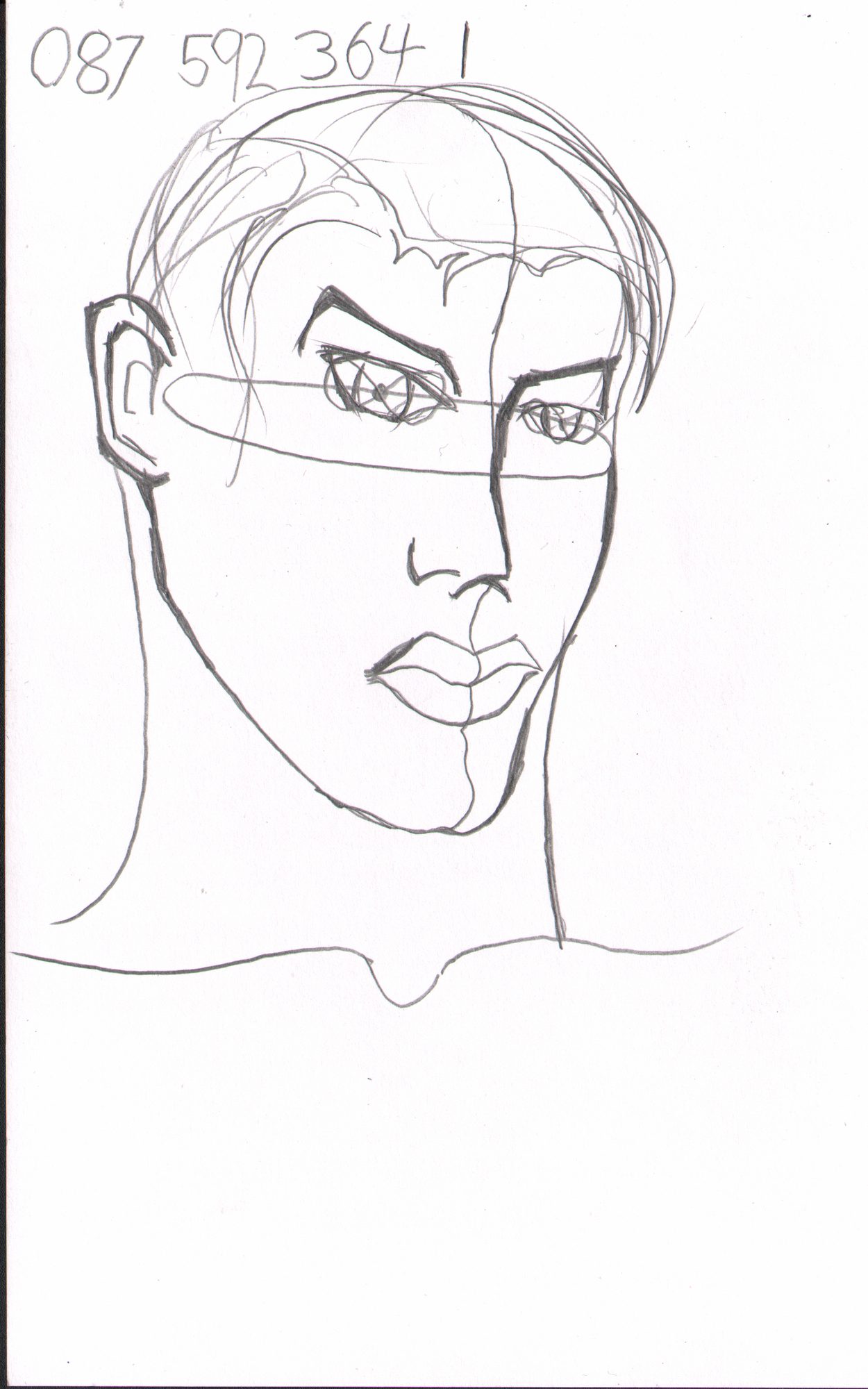 Ink face — stage 3, proportions locked