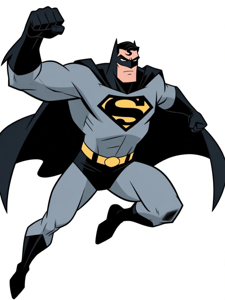 Colored hero character — action