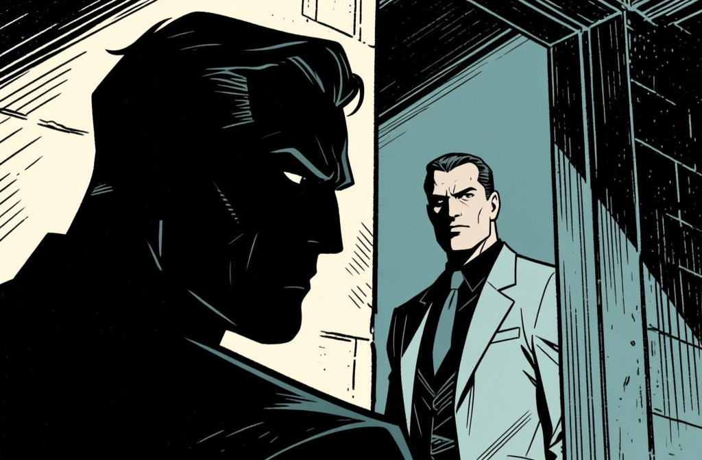 Two figures — noir scene