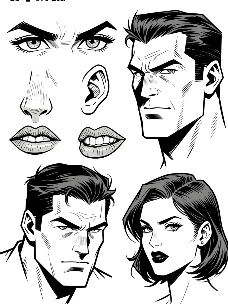 Face features detail study