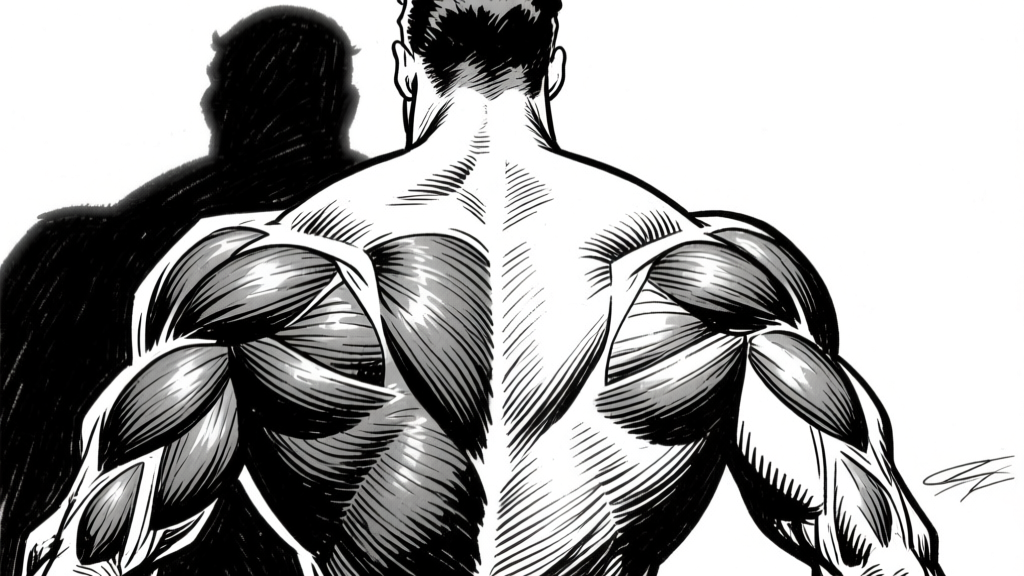 Back muscles — detailed ink