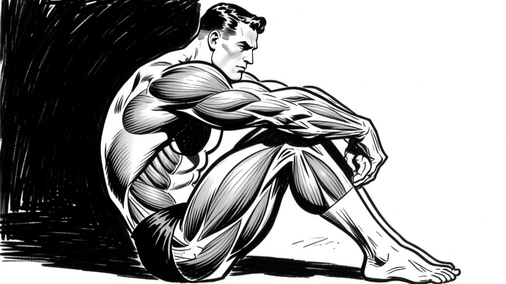 Figure sitting — action lean
