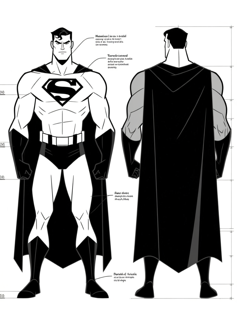 Superman — front and back view