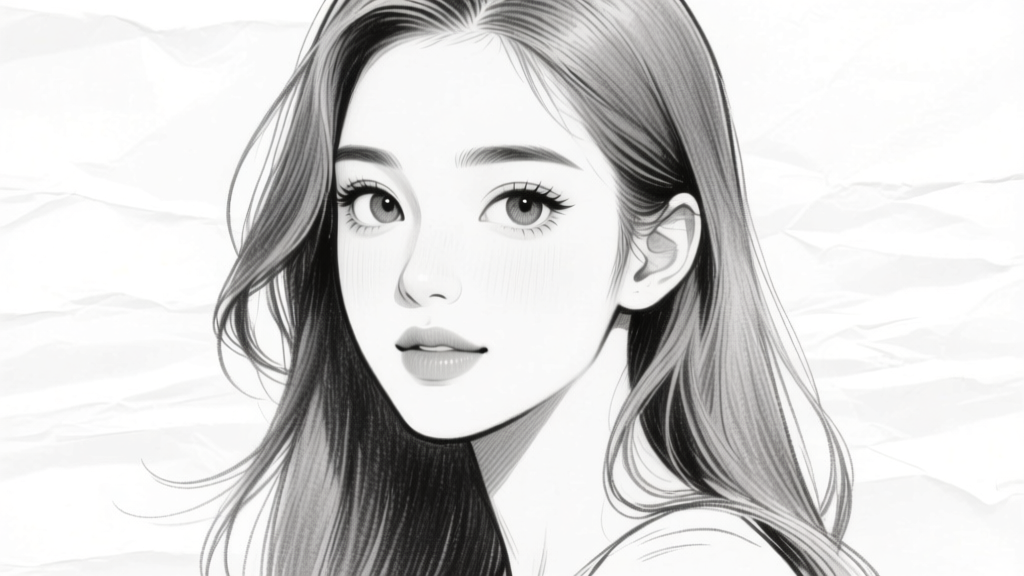 Female face — soft style