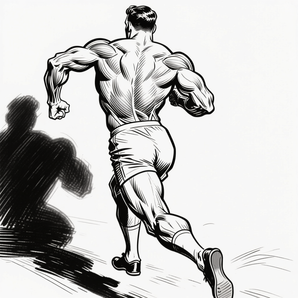 Figure running back — ink