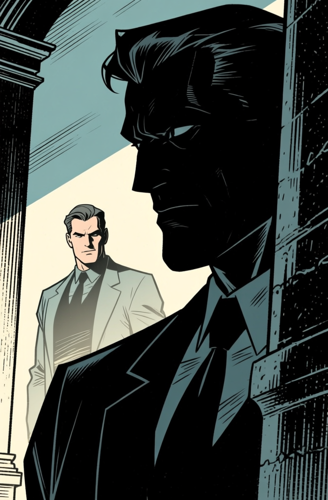Two figures — noir scene
