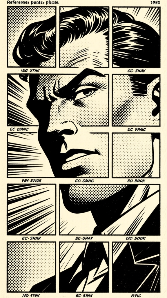 Face panel sequence — comic