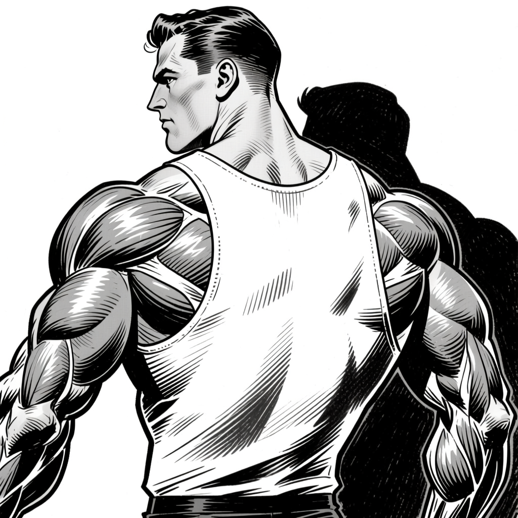 Shoulder and arm structure — side view