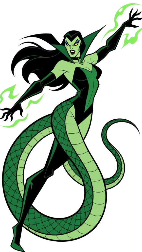 Female villain hero — colored