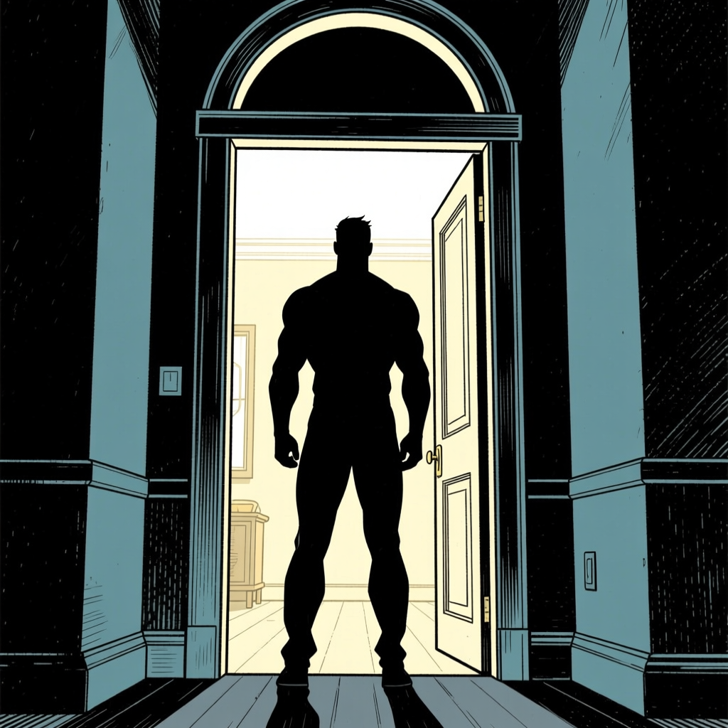 Hero silhouette — doorway