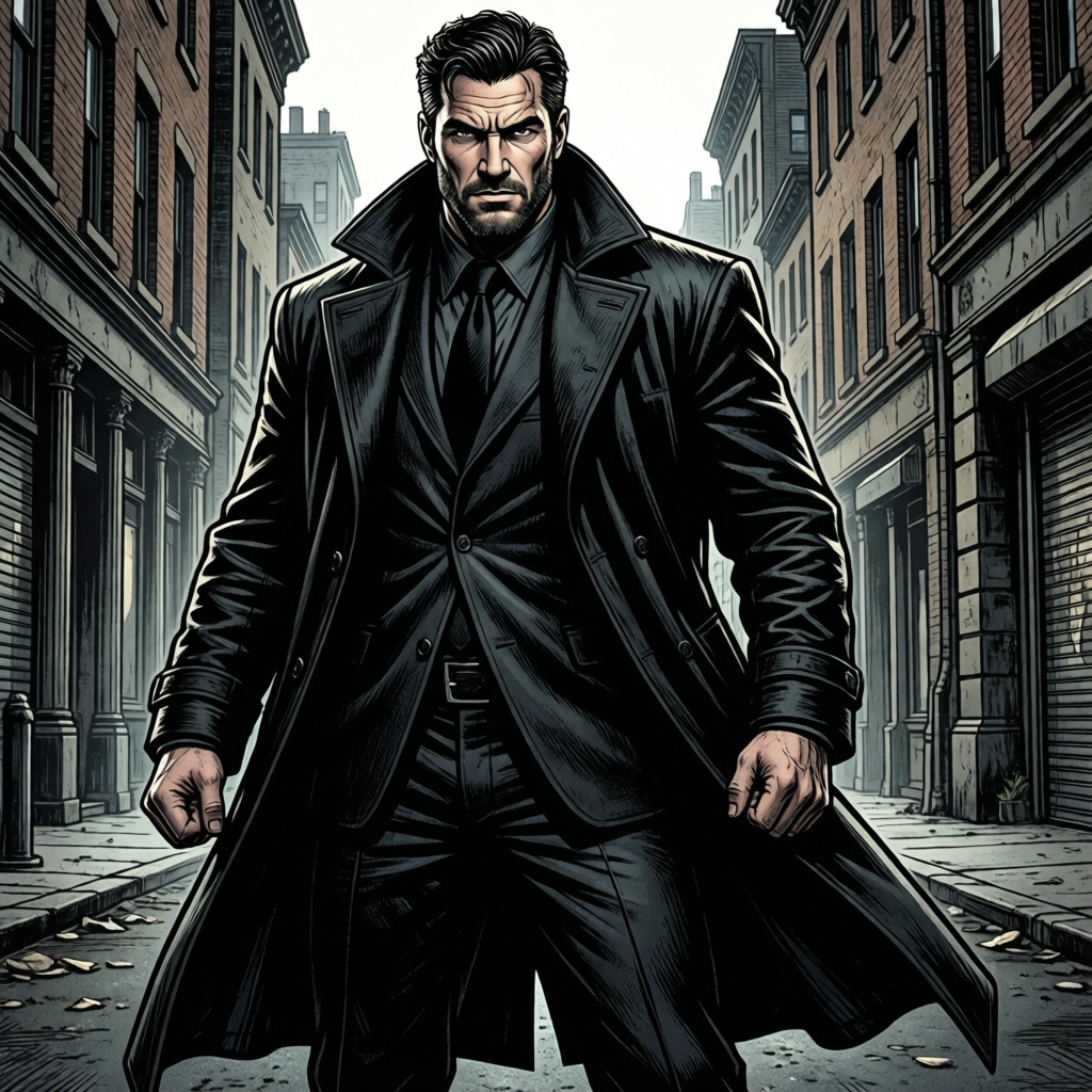 Clothed figure — action coat