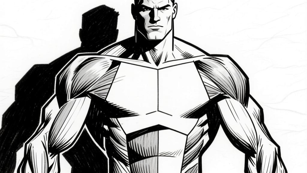 Heroic standing — front view
