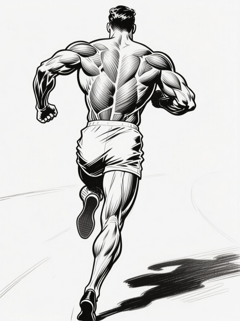 Figure running back — ink