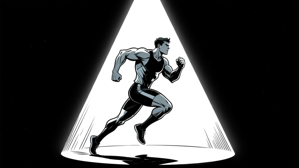 Figure running — spotlight