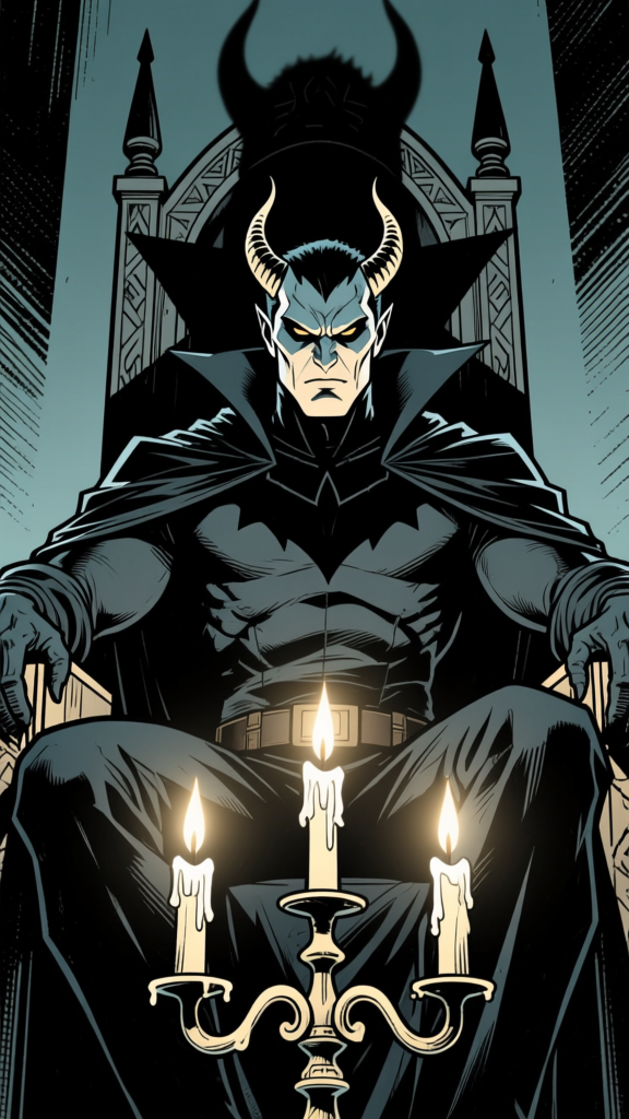 Villain — dark hero seated