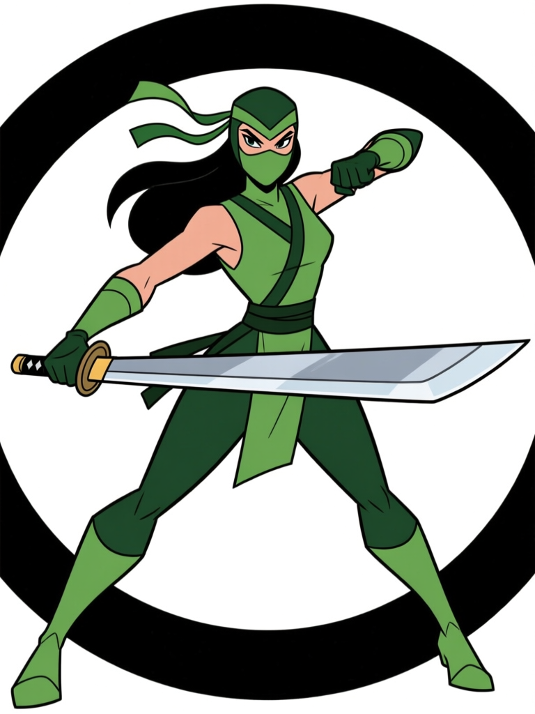 Colored hero — sword action