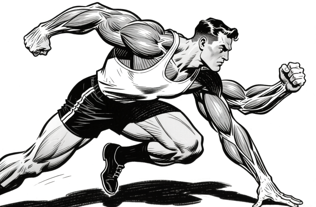 Figure running — ink action